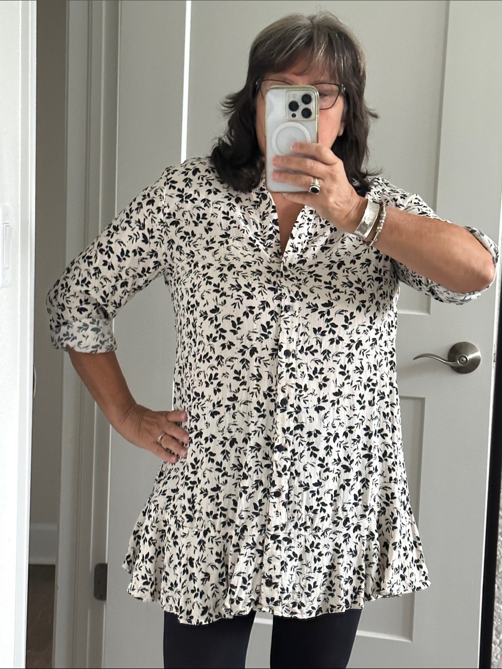 Zara Cream Mini Dress with Black Floral Print